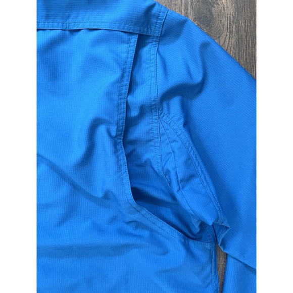 Duluth‎ Trading Shirt Mens Large Blue CoolPlus Action Fishing Hiking Outdoor L/S - Picture 7 of 8